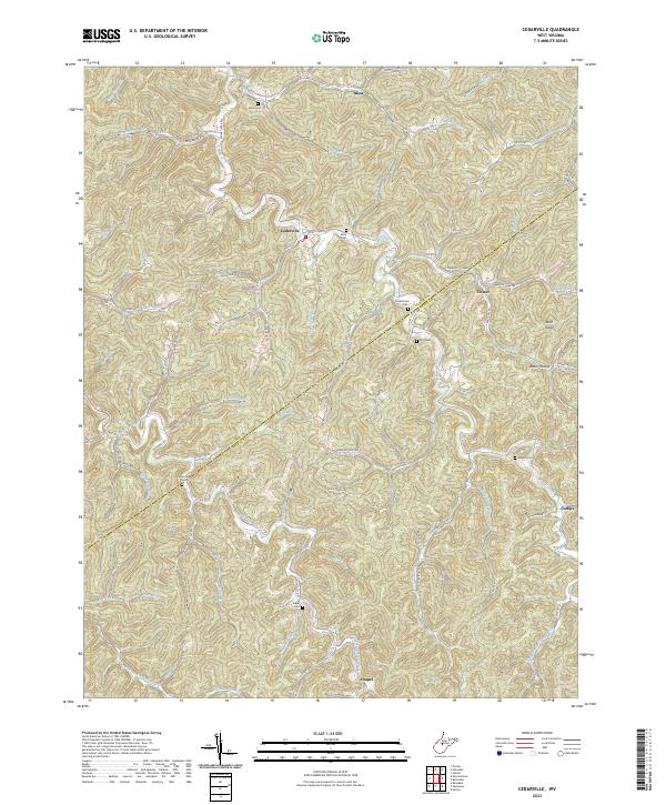 US Topo 7.5-minute map for Cedarville WV