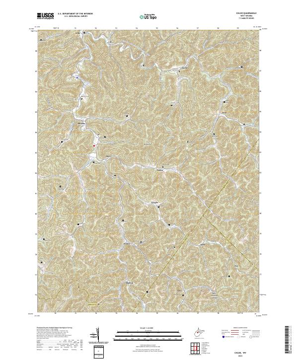 US Topo 7.5-minute map for Chloe WV