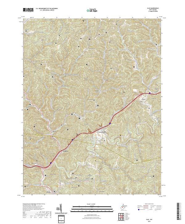 US Topo 7.5-minute map for Clio WV