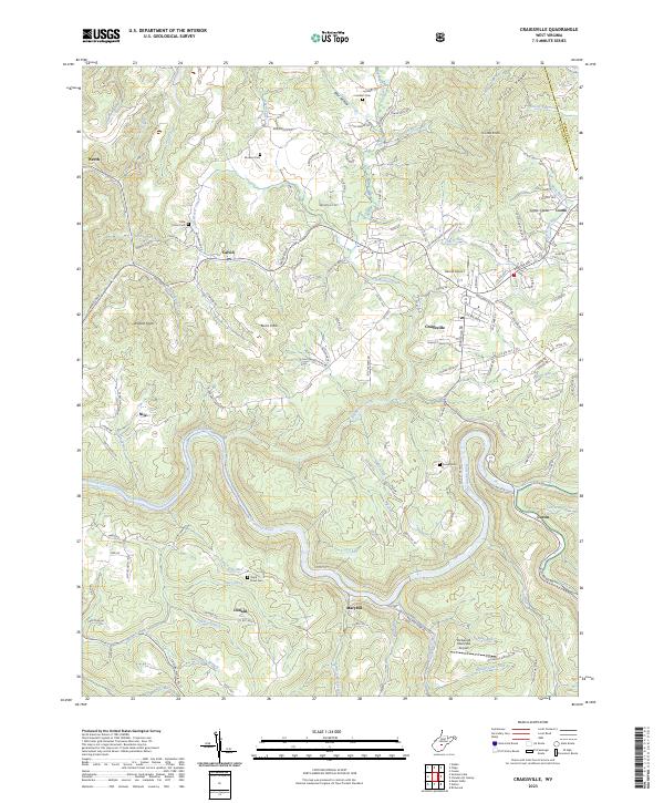 US Topo 7.5-minute map for Craigsville WV