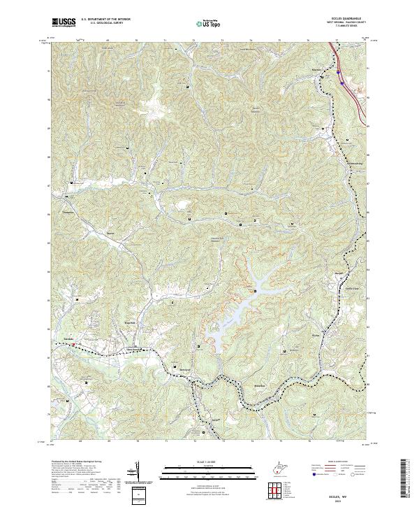 US Topo 7.5-minute map for Eccles WV