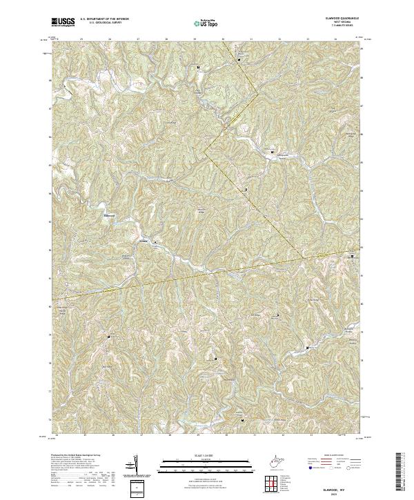 US Topo 7.5-minute map for Elmwood WV