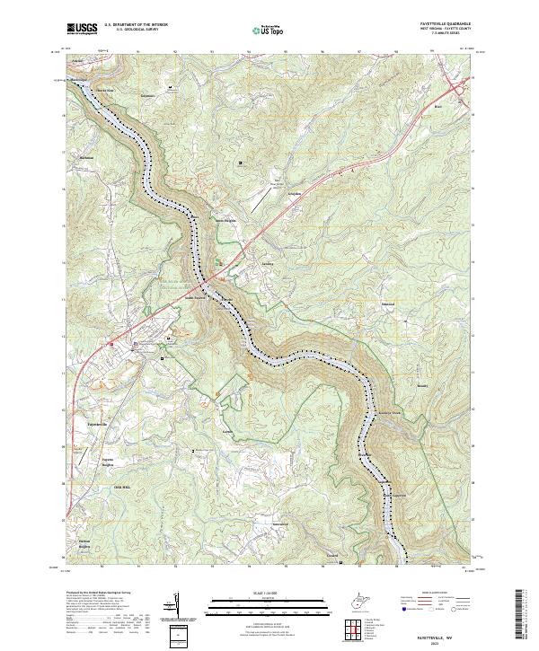 US Topo 7.5-minute map for Fayetteville WV