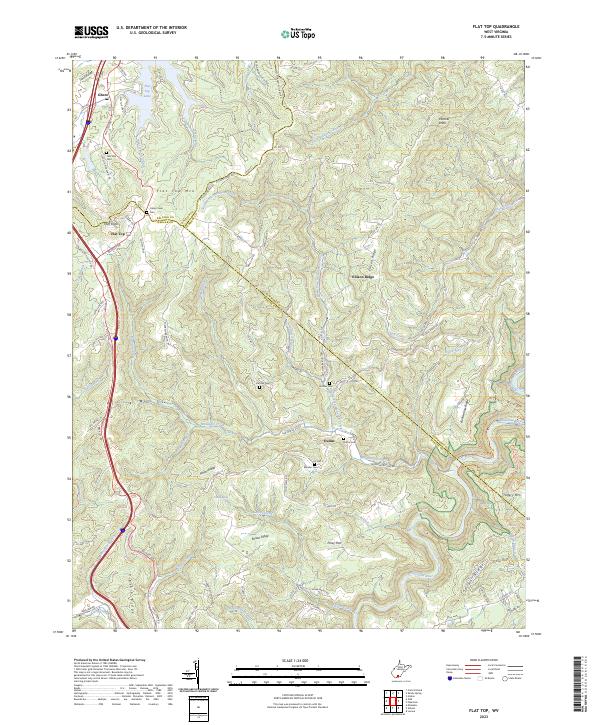 US Topo 7.5-minute map for Flat Top WV