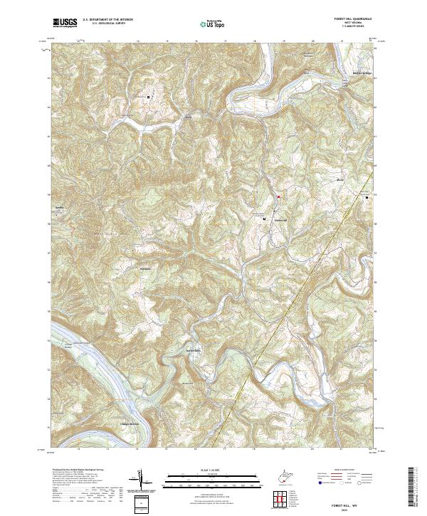 US Topo 7.5-minute map for Forest Hill WV