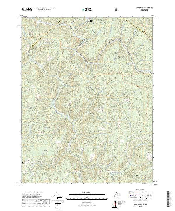 US Topo 7.5-minute map for Fork Mountain WV