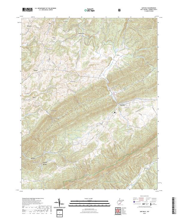 US Topo 7.5-minute map for Gap Mills WV