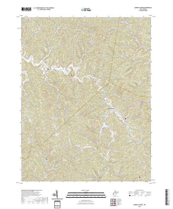 US Topo 7.5-minute map for Garretts Bend WV