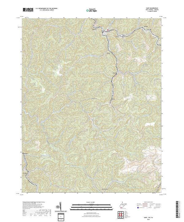 US Topo 7.5-minute map for Gary WVVA