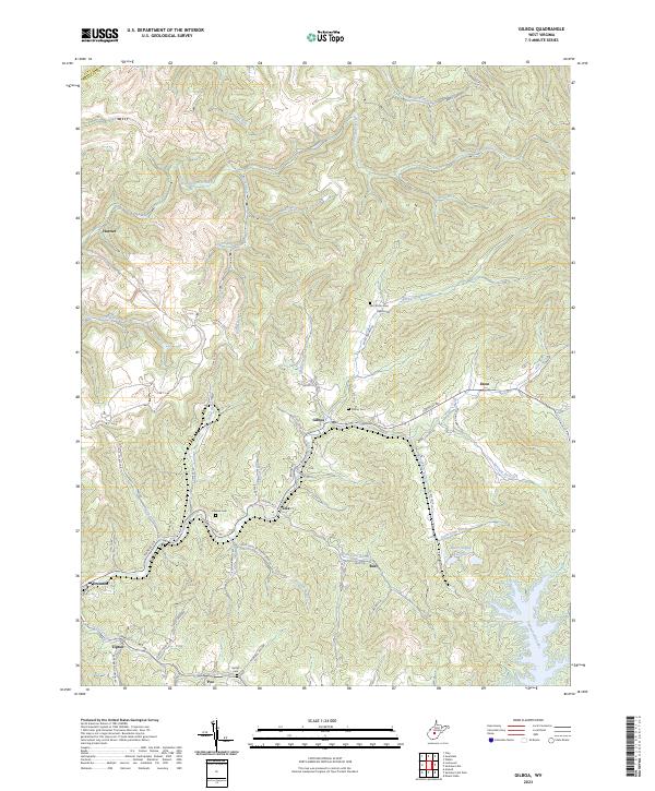 US Topo 7.5-minute map for Gilboa WV