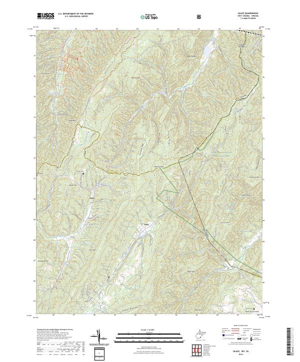 US Topo 7.5-minute map for Glace WVVA