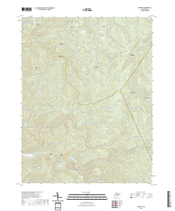 US Topo 7.5-minute map for Goshen WV