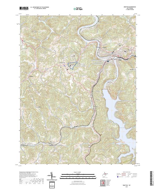 US Topo 7.5-minute map for Grafton WV