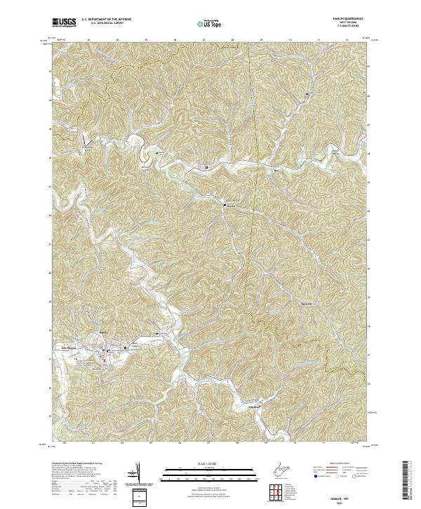 US Topo 7.5-minute map for Hamlin WV