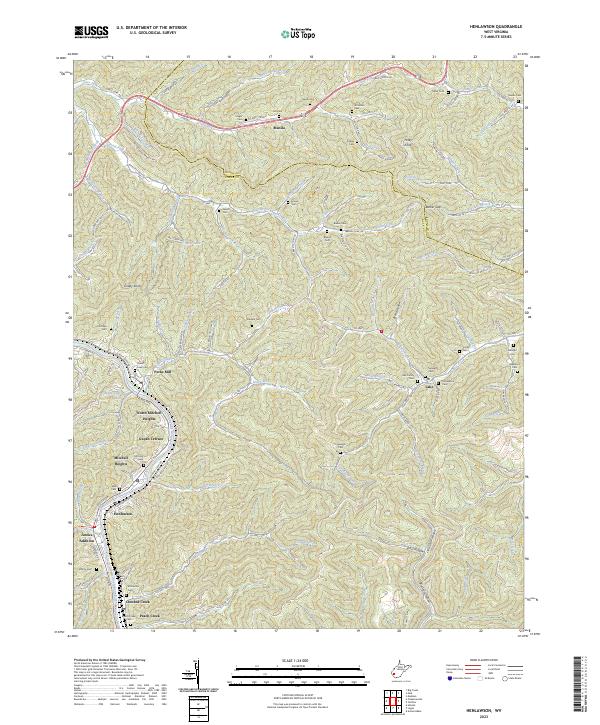 US Topo 7.5-minute map for Henlawson WV