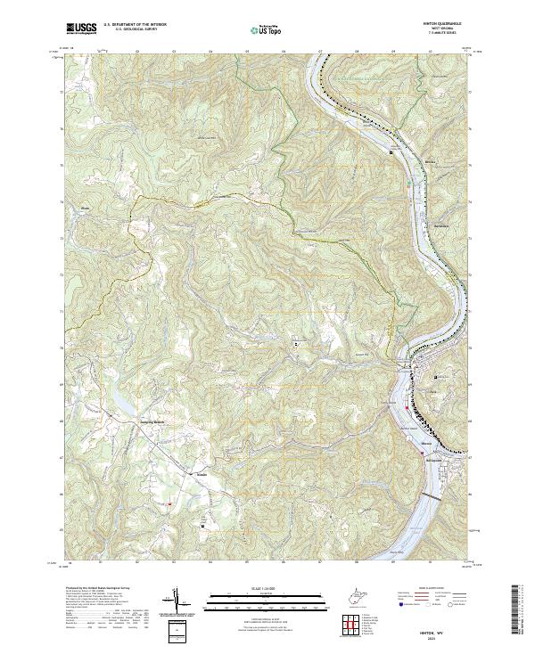 US Topo 7.5-minute map for Hinton WV