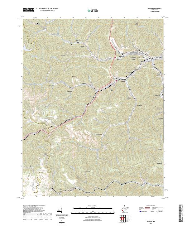 US Topo 7.5-minute map for Holden WV