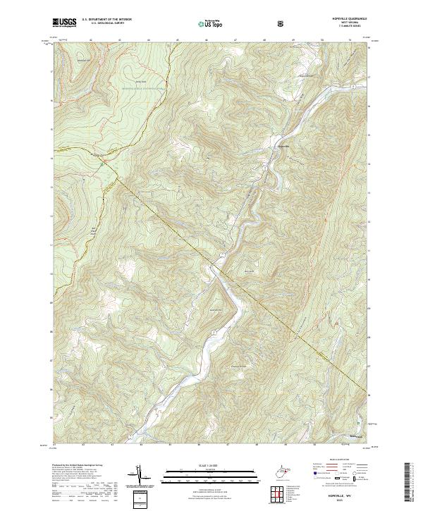 US Topo 7.5-minute map for Hopeville WV