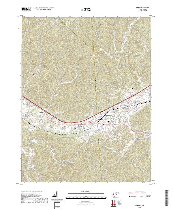 US Topo 7.5-minute map for Hurricane WV