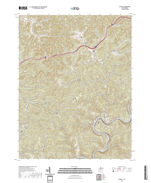 US Topo 7.5-minute map for Ivydale WV