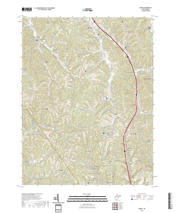 US Topo 7.5-minute map for Kenna WV