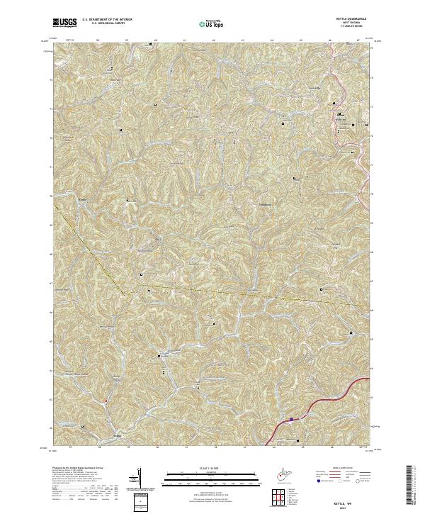 US Topo 7.5-minute map for Kettle WV