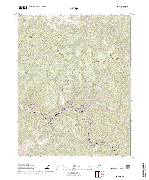 US Topo 7.5-minute map for Keystone WV