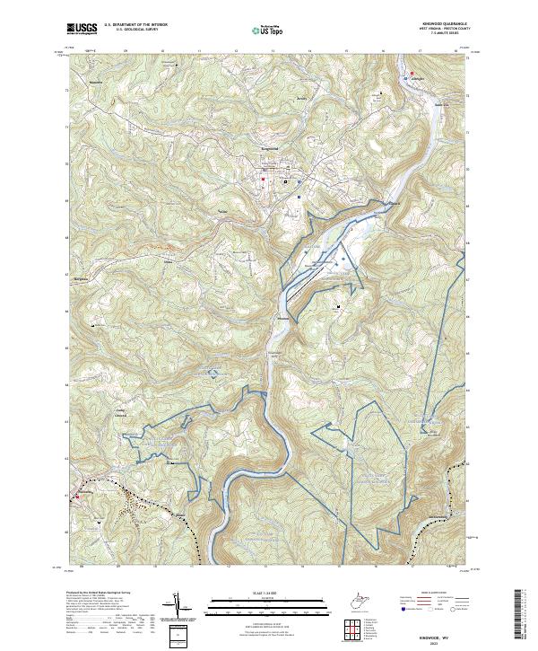 US Topo 7.5-minute map for Kingwood WV