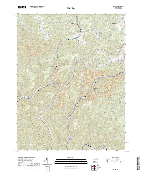 US Topo 7.5-minute map for Lester WV