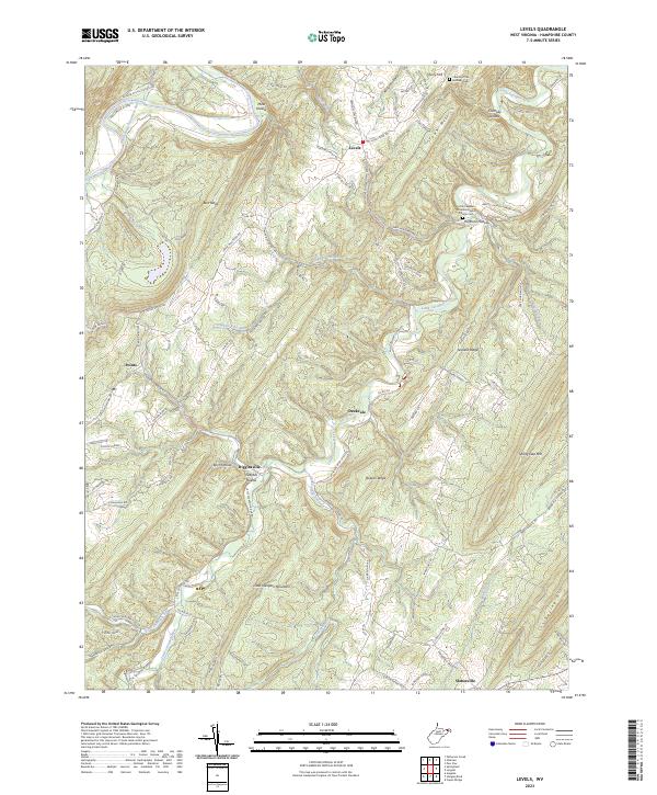 US Topo 7.5-minute map for Levels WV