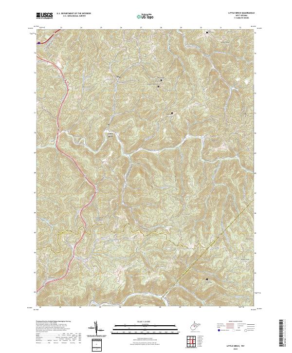 US Topo 7.5-minute map for Little Birch WV