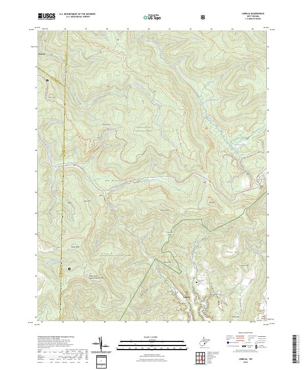 US Topo 7.5-minute map for Lobelia WV