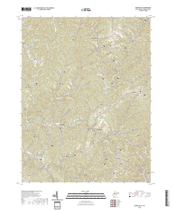 US Topo 7.5-minute map for Looneyville WV