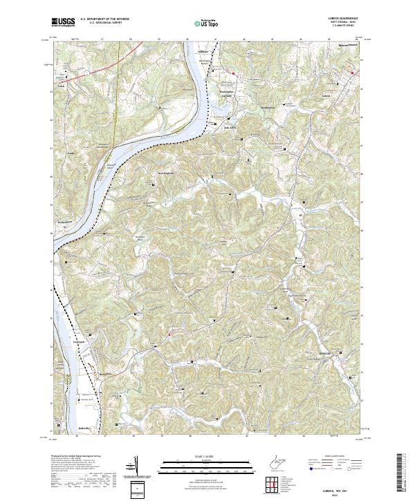 US Topo 7.5-minute map for Lubeck WVOH