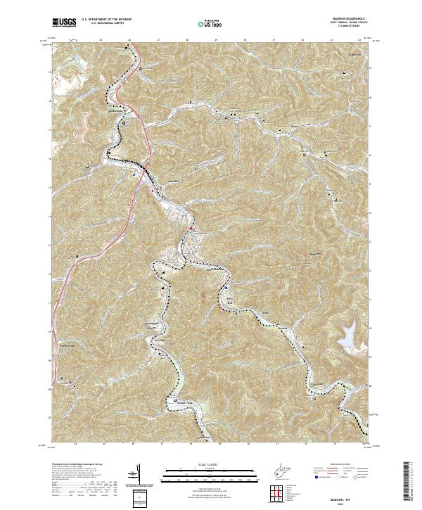 US Topo 7.5-minute map for Madison WV