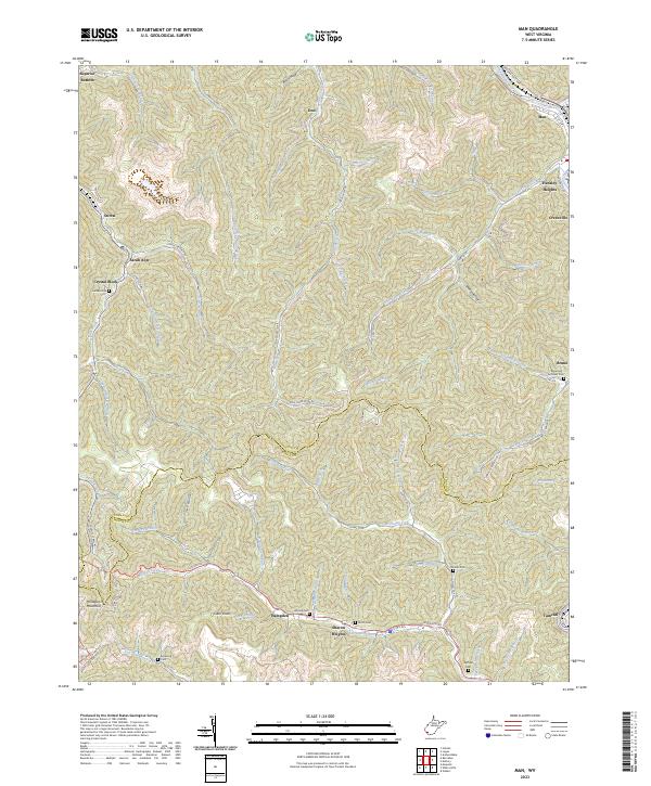 US Topo 7.5-minute map for Man WV