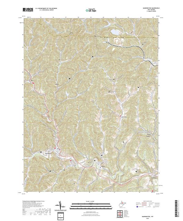 US Topo 7.5-minute map for Mannington WV