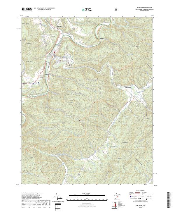 US Topo 7.5-minute map for Marlinton WV