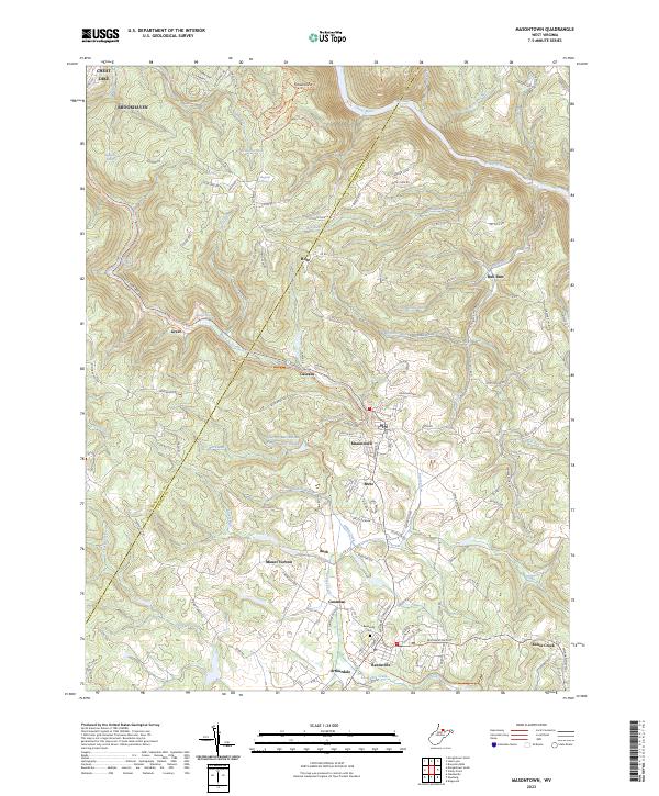 US Topo 7.5-minute map for Masontown WV