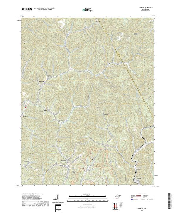 US Topo 7.5-minute map for McGraws WV