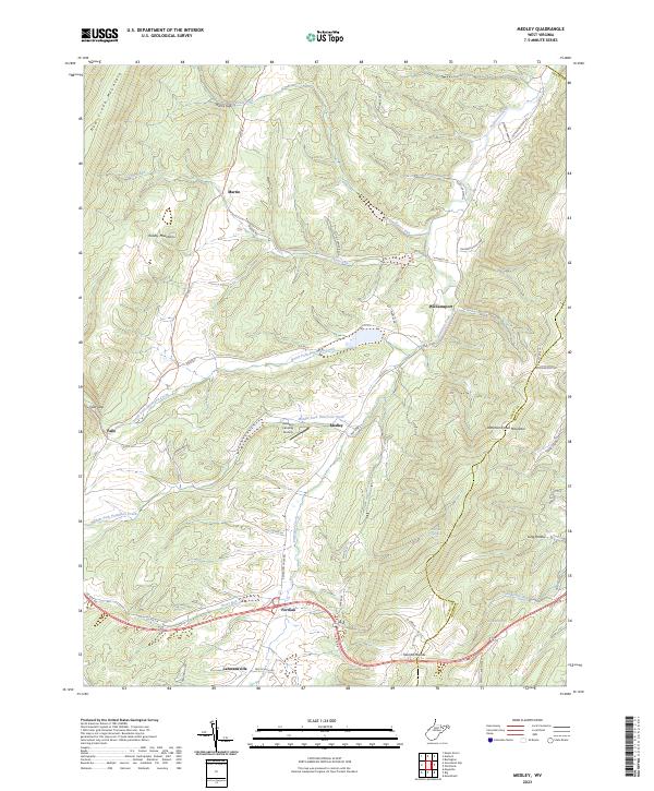 US Topo 7.5-minute map for Medley WV