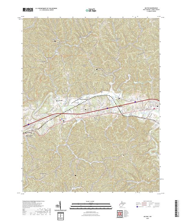 US Topo 7.5-minute map for Milton WV