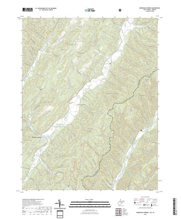 US Topo 7.5-minute map for Minnehaha Springs WVVA