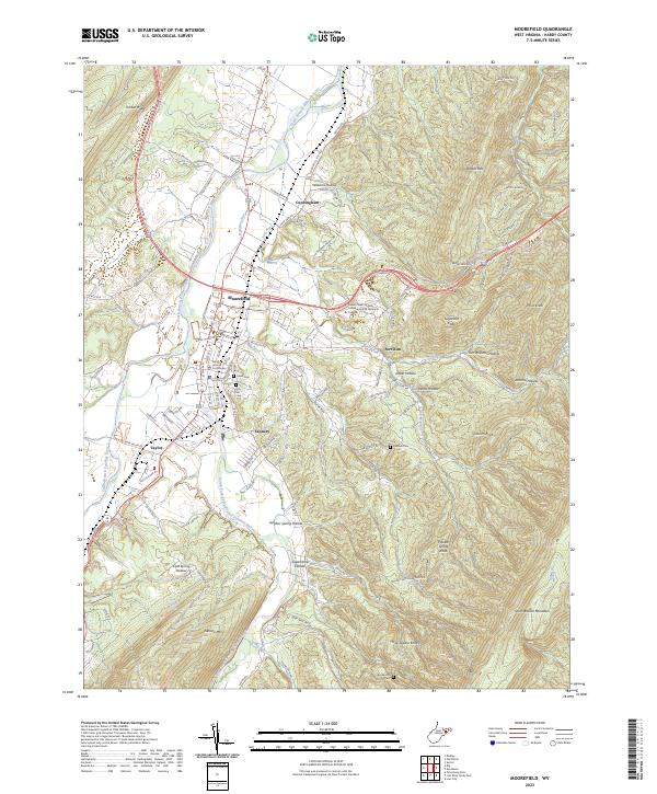 US Topo 7.5-minute map for Moorefield WV