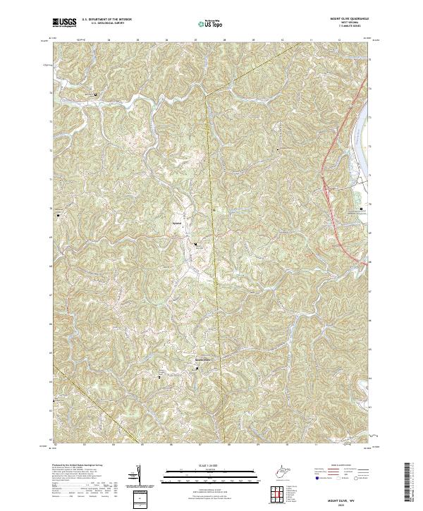 US Topo 7.5-minute map for Mount Olive WV