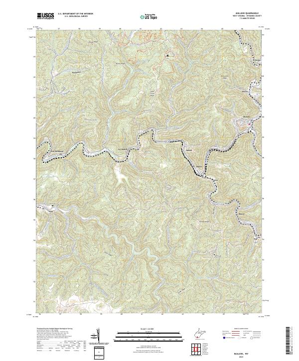 US Topo 7.5-minute map for Mullens WV