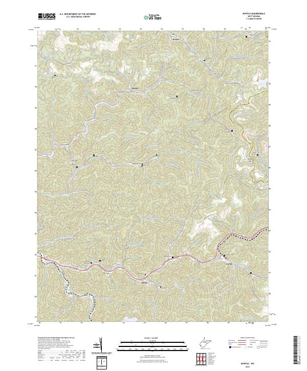 US Topo 7.5-minute map for Myrtle WV