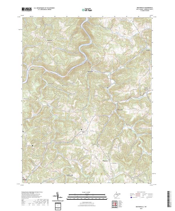 US Topo 7.5-minute map for Nestorville WV