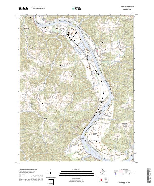 US Topo 7.5-minute map for New Haven WVOH