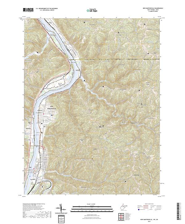 US Topo 7.5-minute map for New Martinsville WVOH